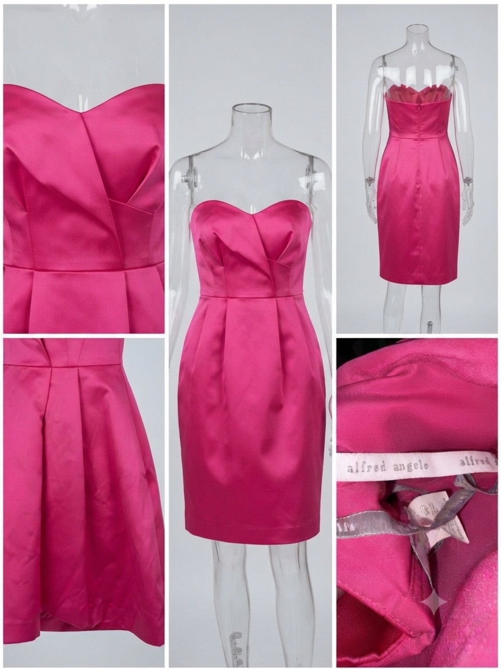 Alfred Angelo Fuchsia Strapless Sheath Dress